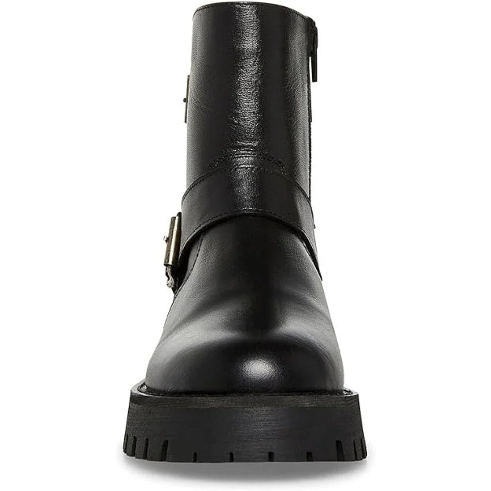 Botines de mujer de cuero color negro
