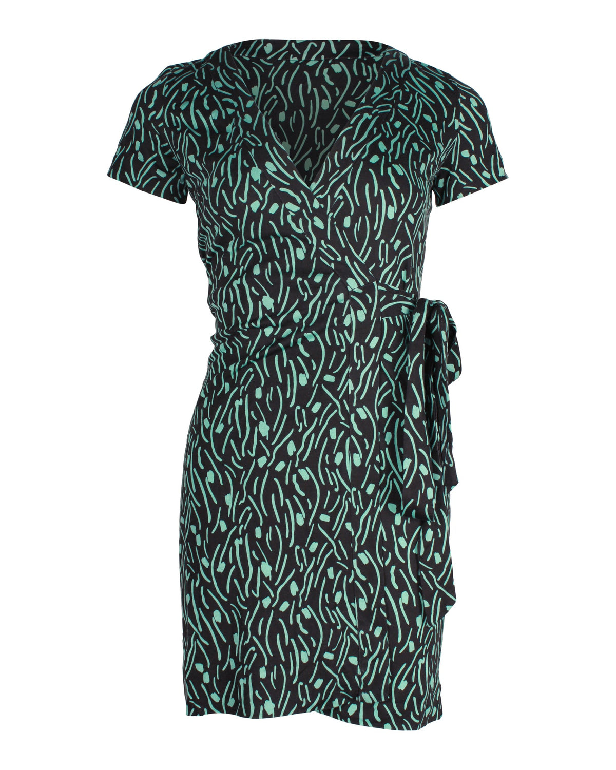 Vestido de seda corto con estampado