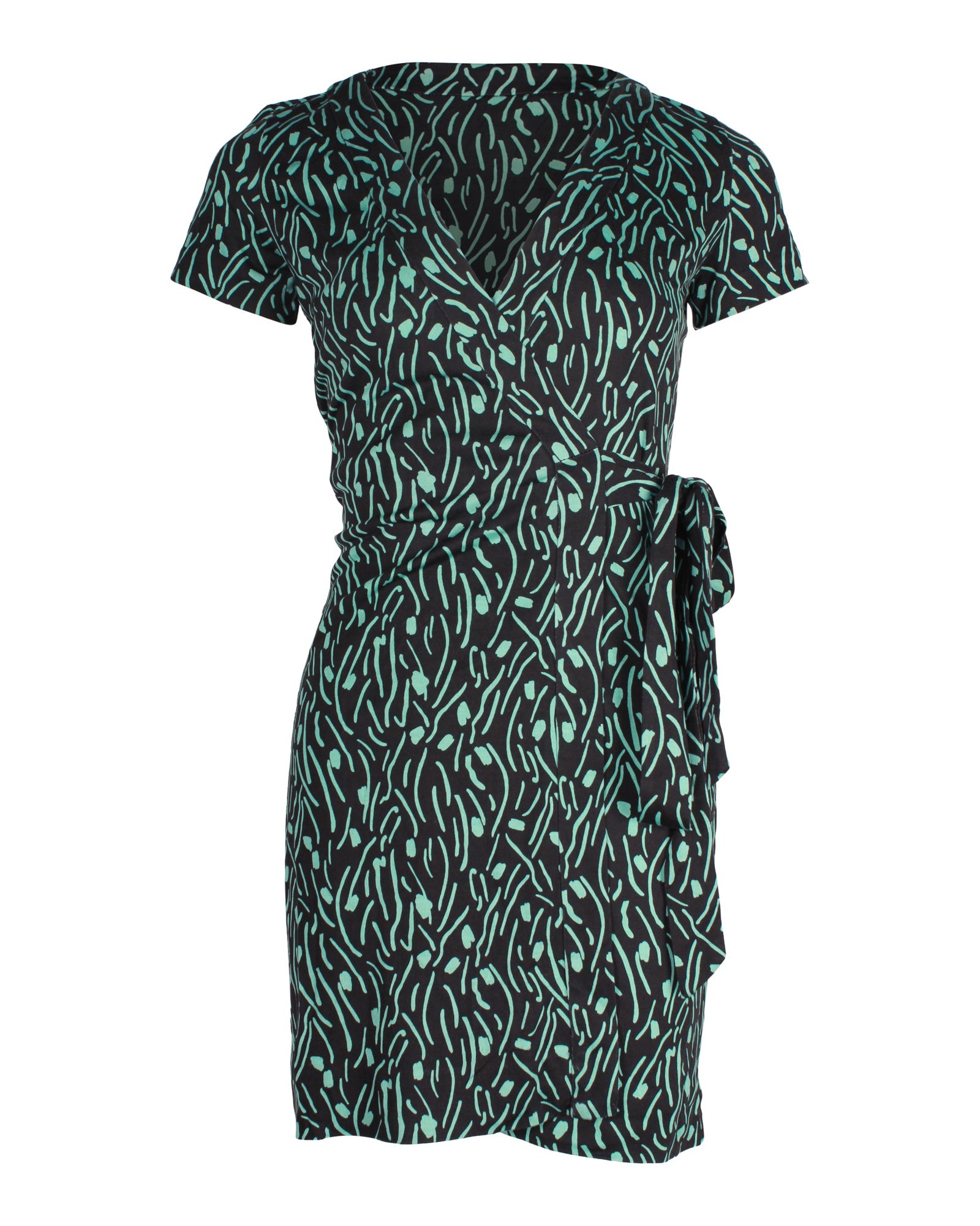 Vestido de seda corto con estampado