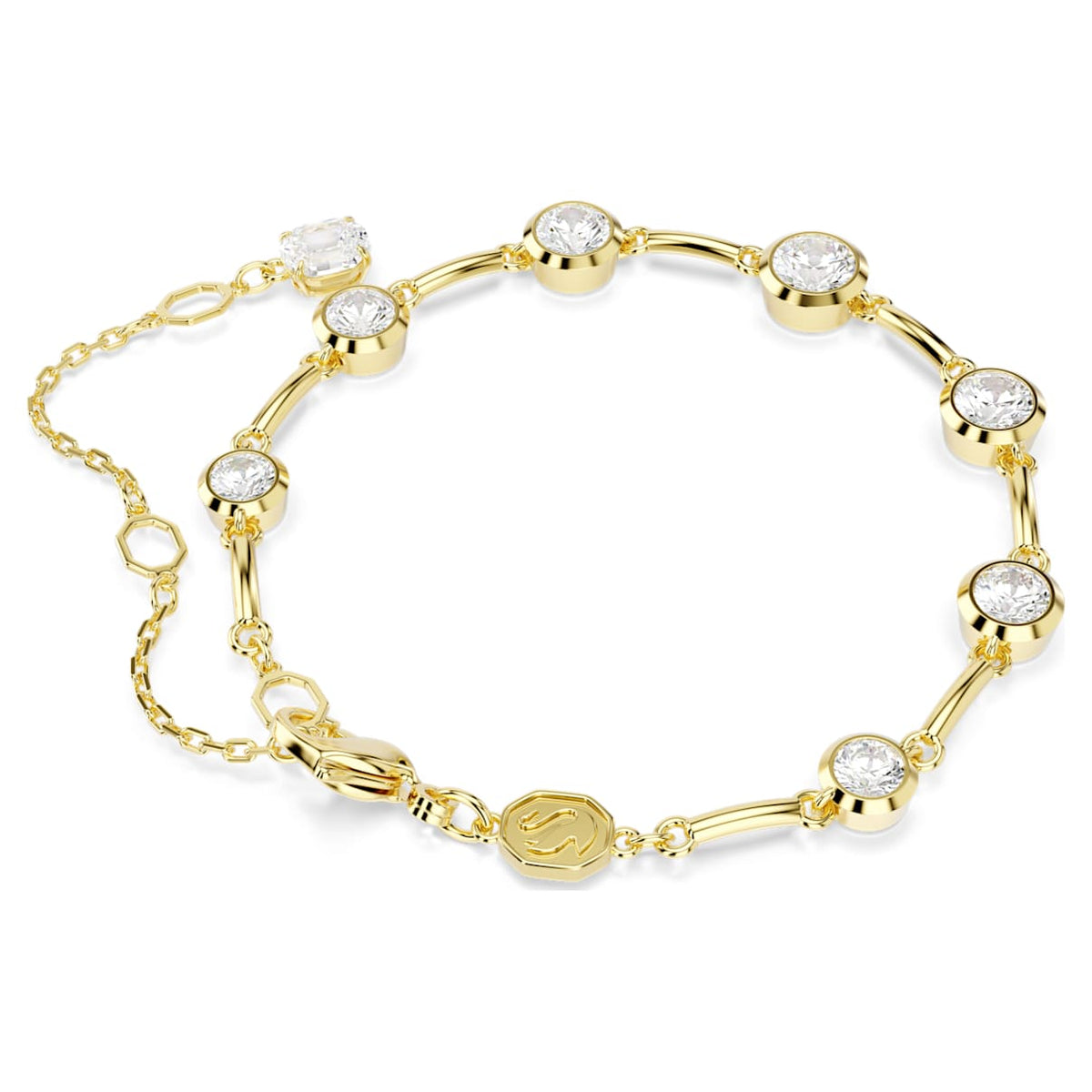 Pulsera color blanco y dorado