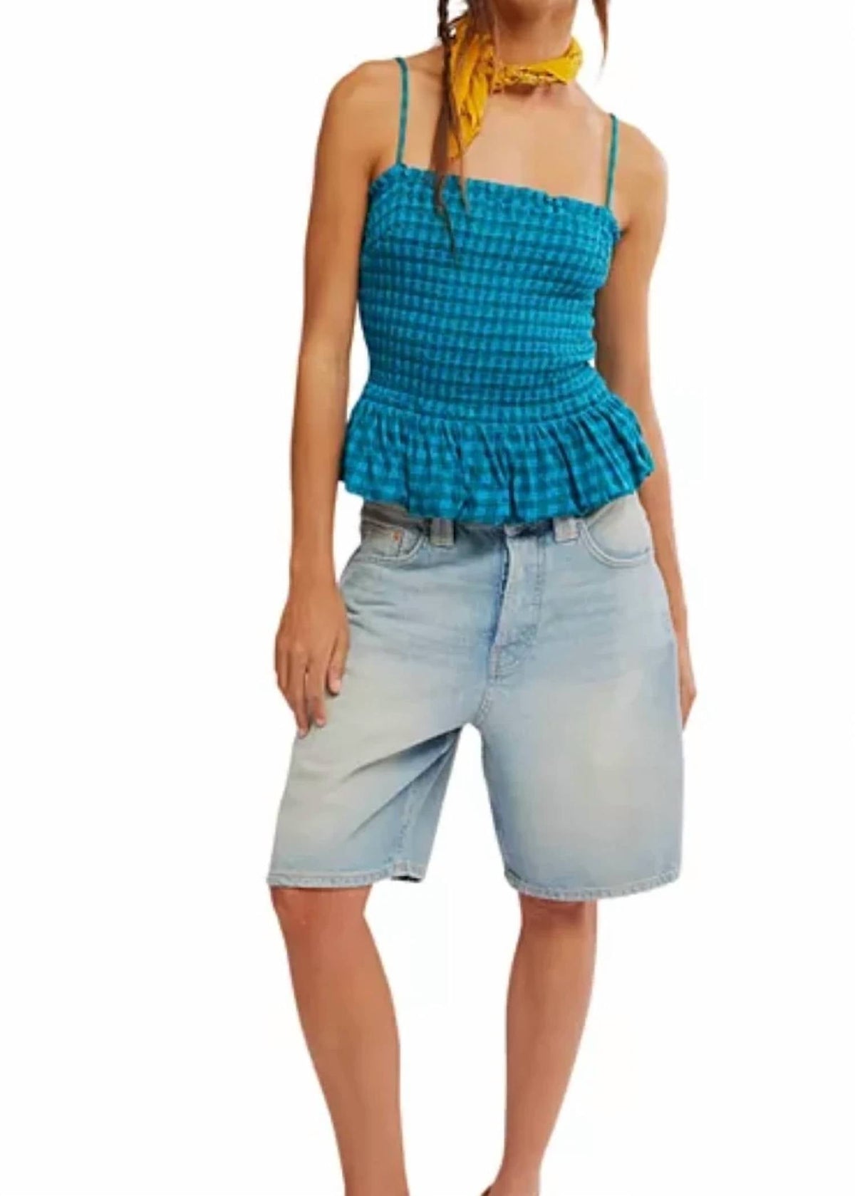 Camiseta sin mangas color azul