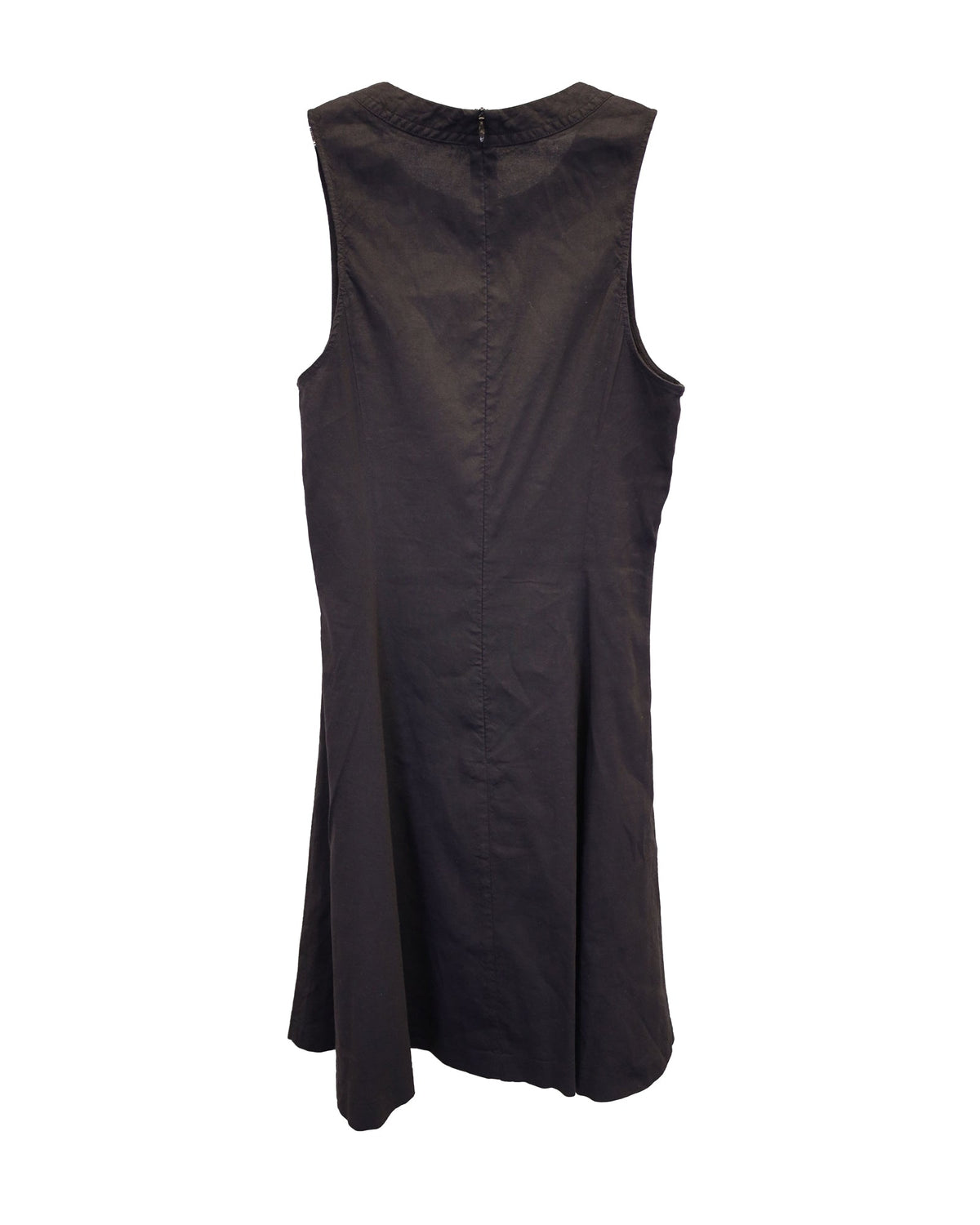 Vestido de lino sin mangas color negro