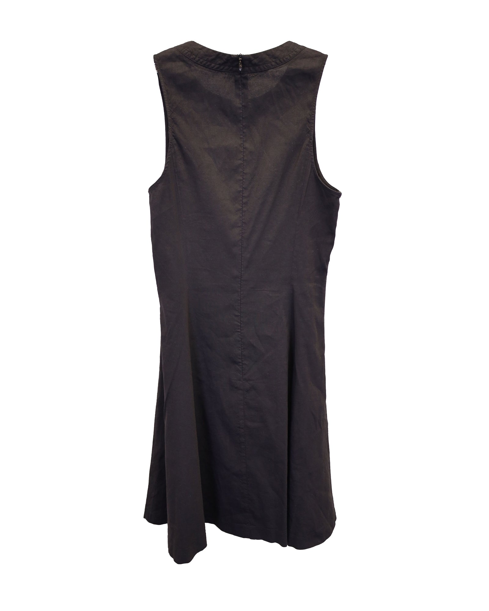 Vestido de lino sin mangas color negro
