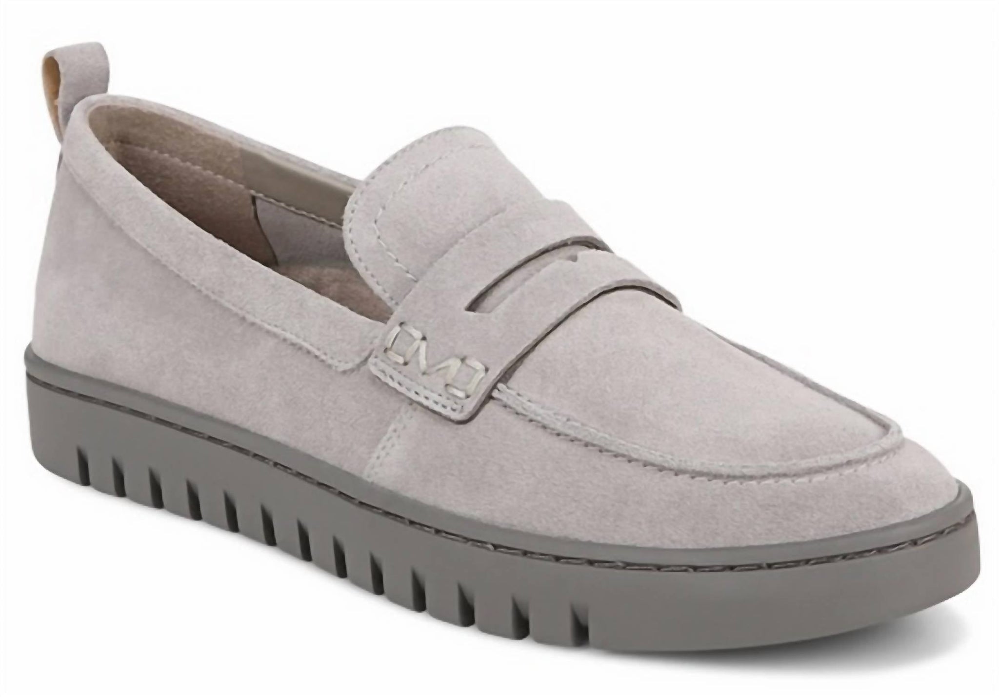 Mocasines de mujer de gamuza color gris