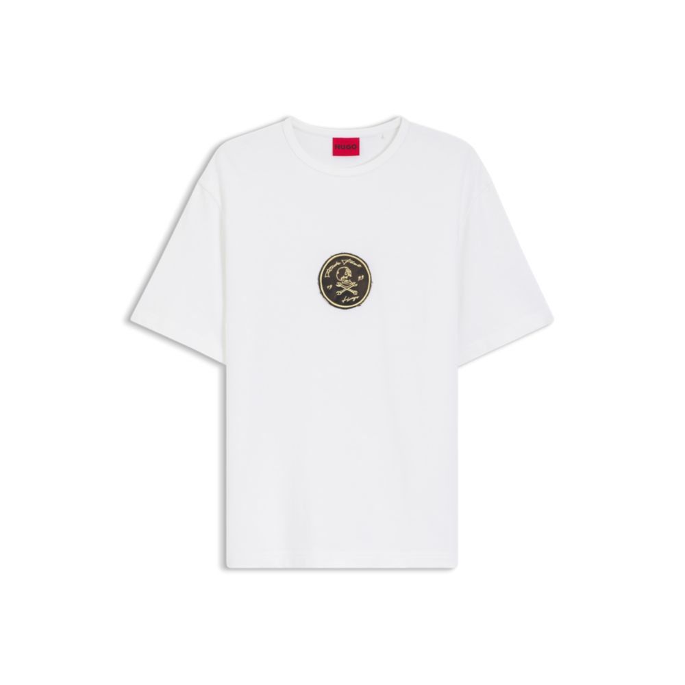 Camiseta de algodón con bordado