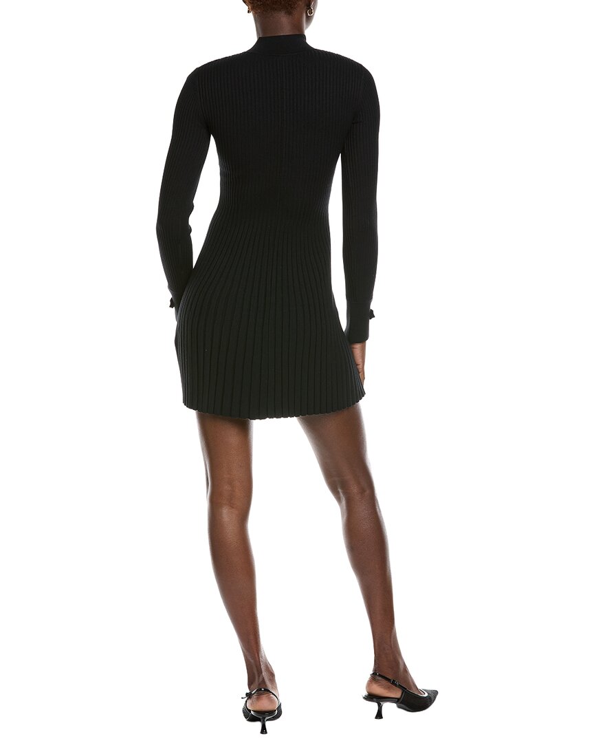 Vestido corto con tejido acanalado