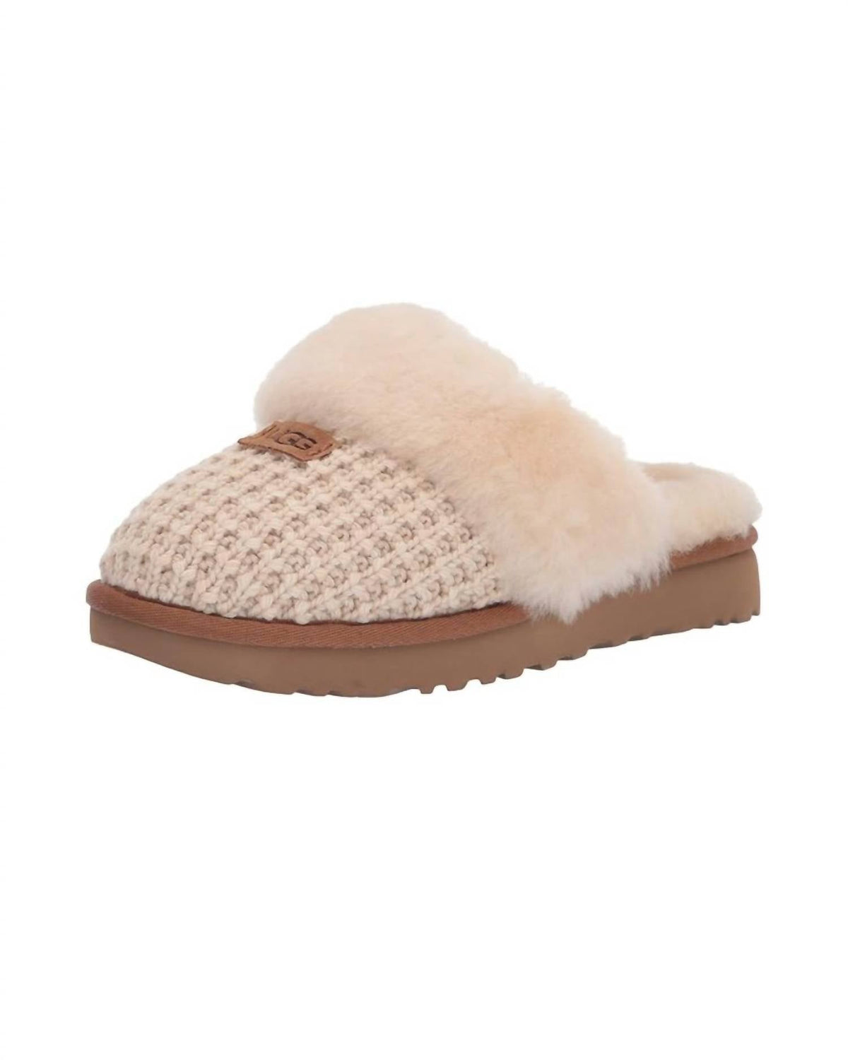 Pantuflas de mujer color crema