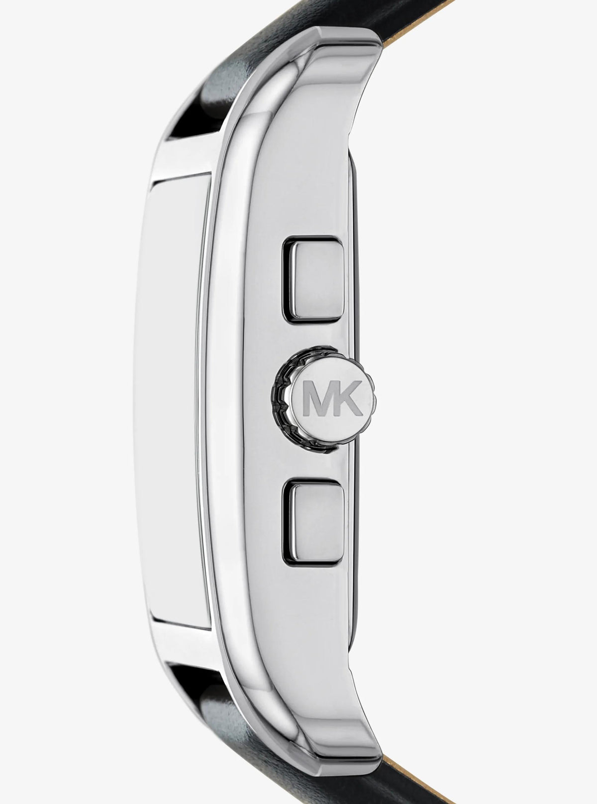 Reloj de cuero color plateado