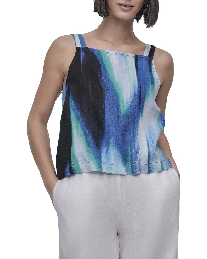 Top de lino con estampado