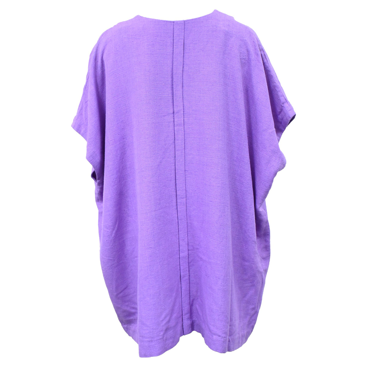 Blusón de seda con cuello en V color violeta