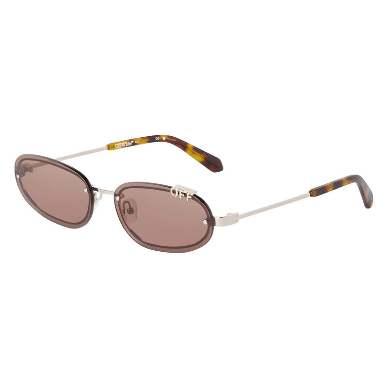 Gafas color café y dorado