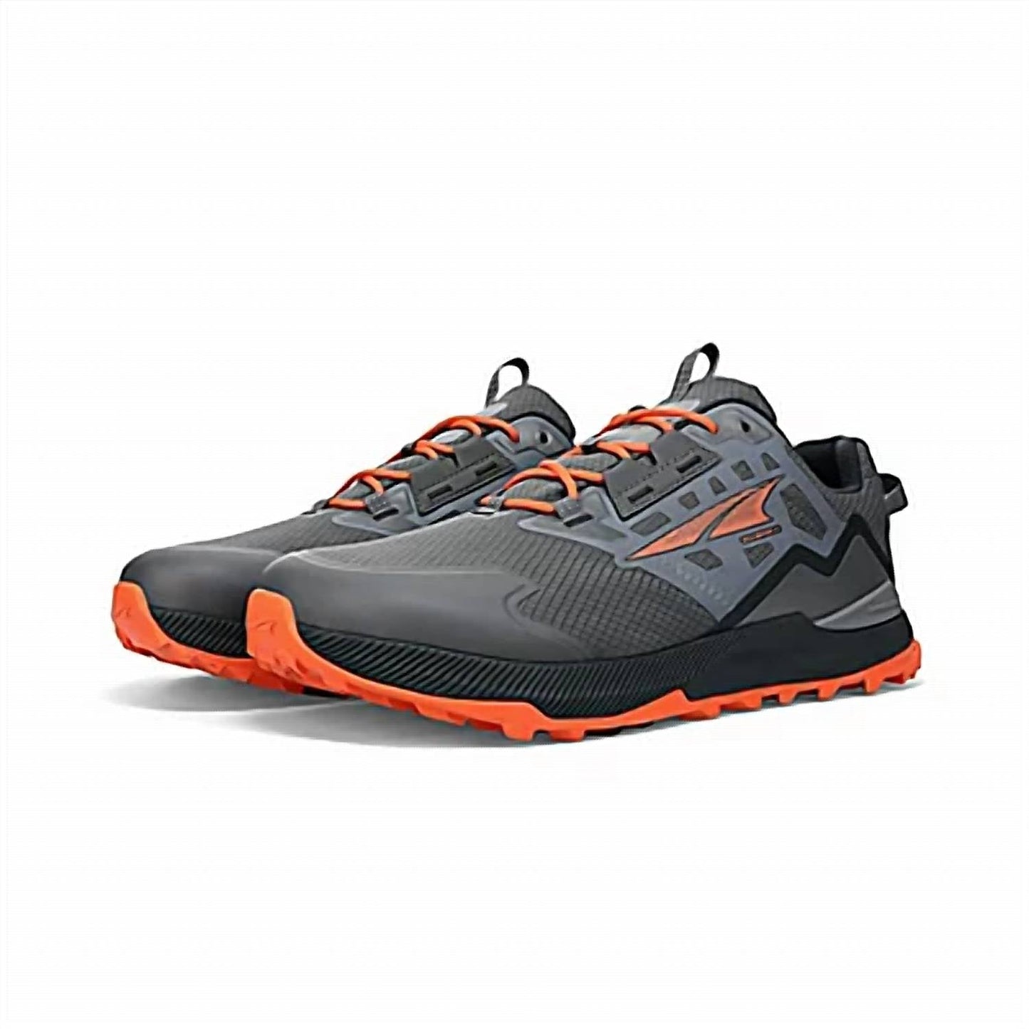 Zapatos de hombre color gris y naranja
