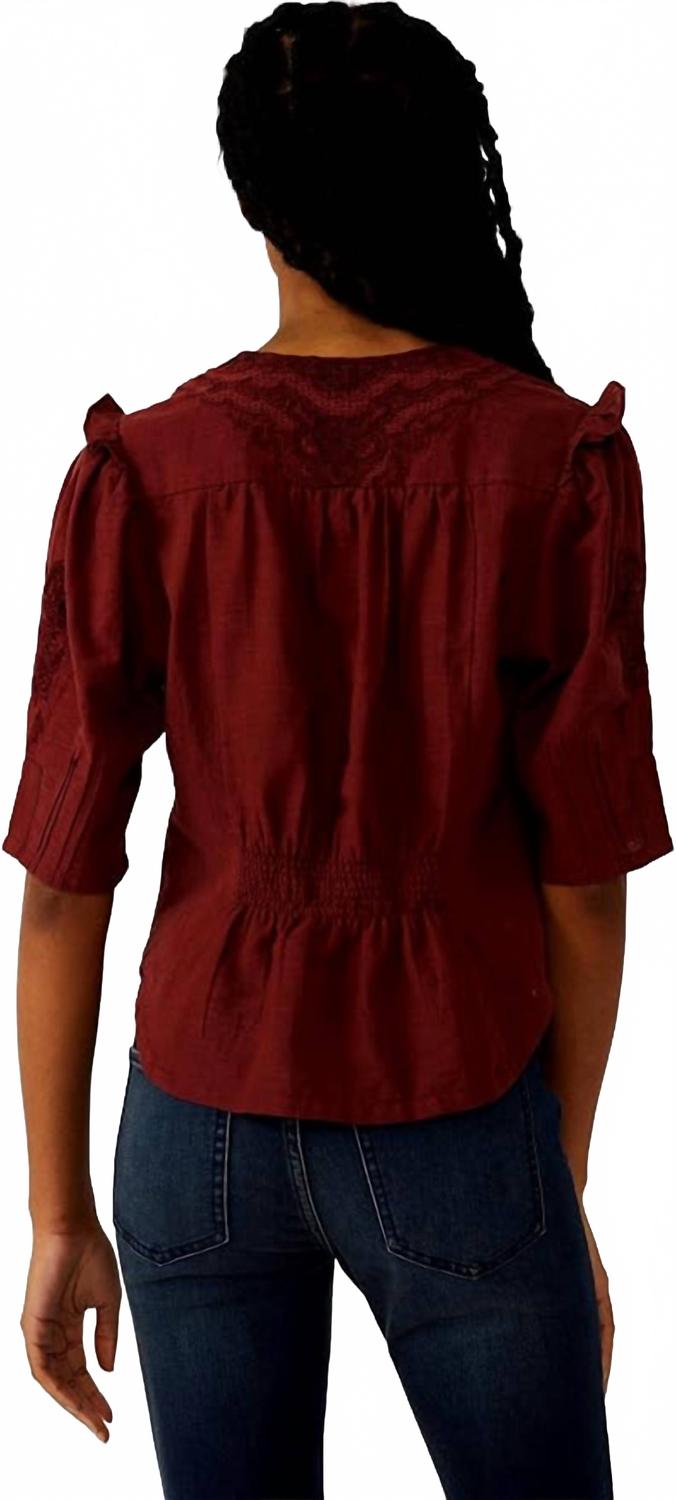 Blusa de algodón con bordado