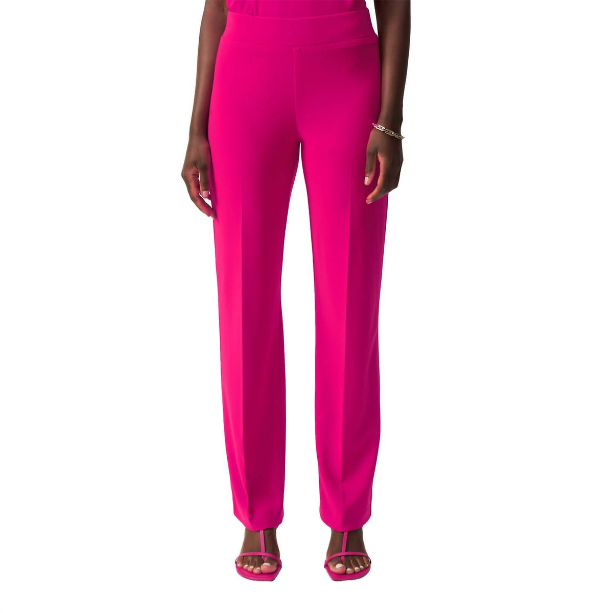 Pantalón de pierna ancha color rosado