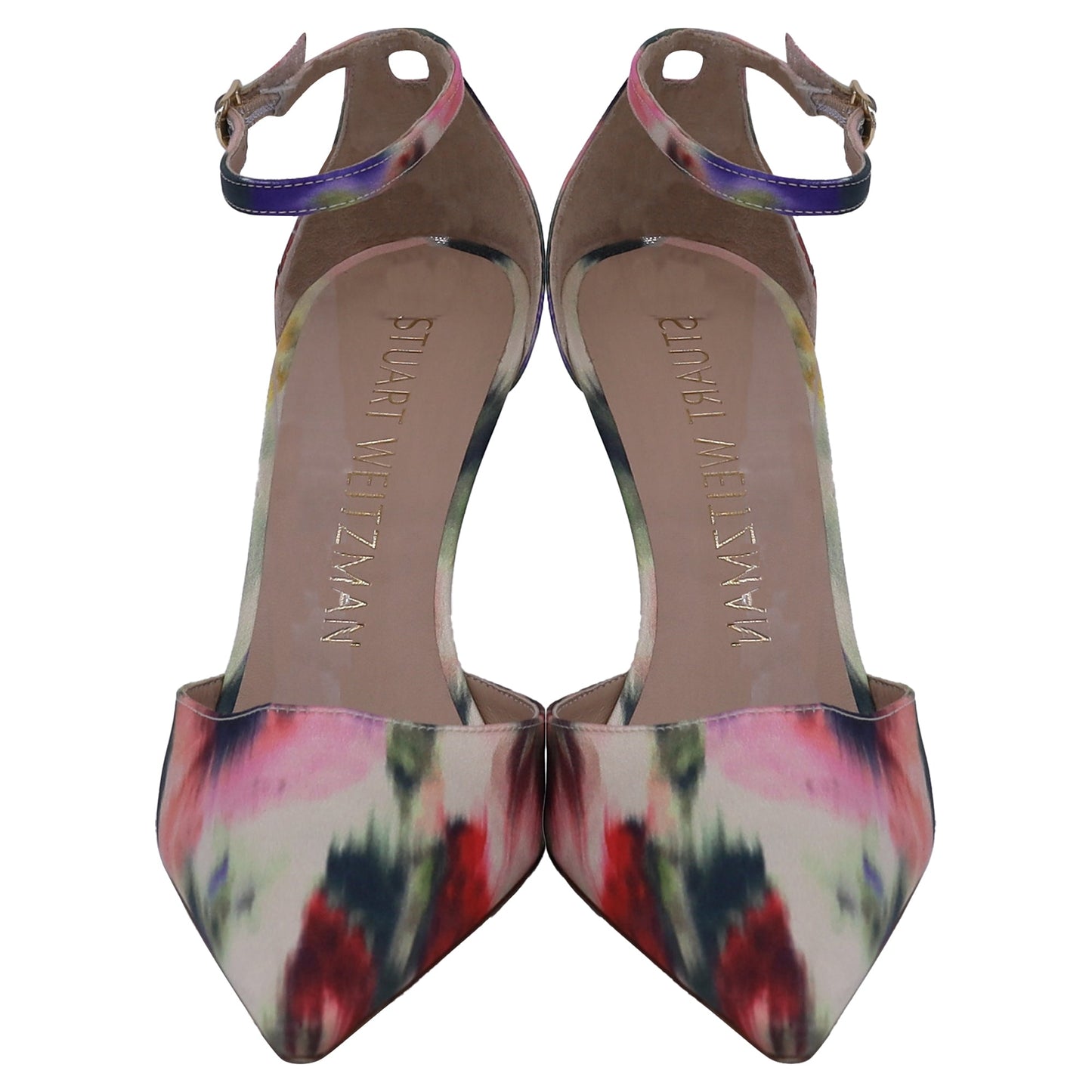 Tacones de satén multicolor