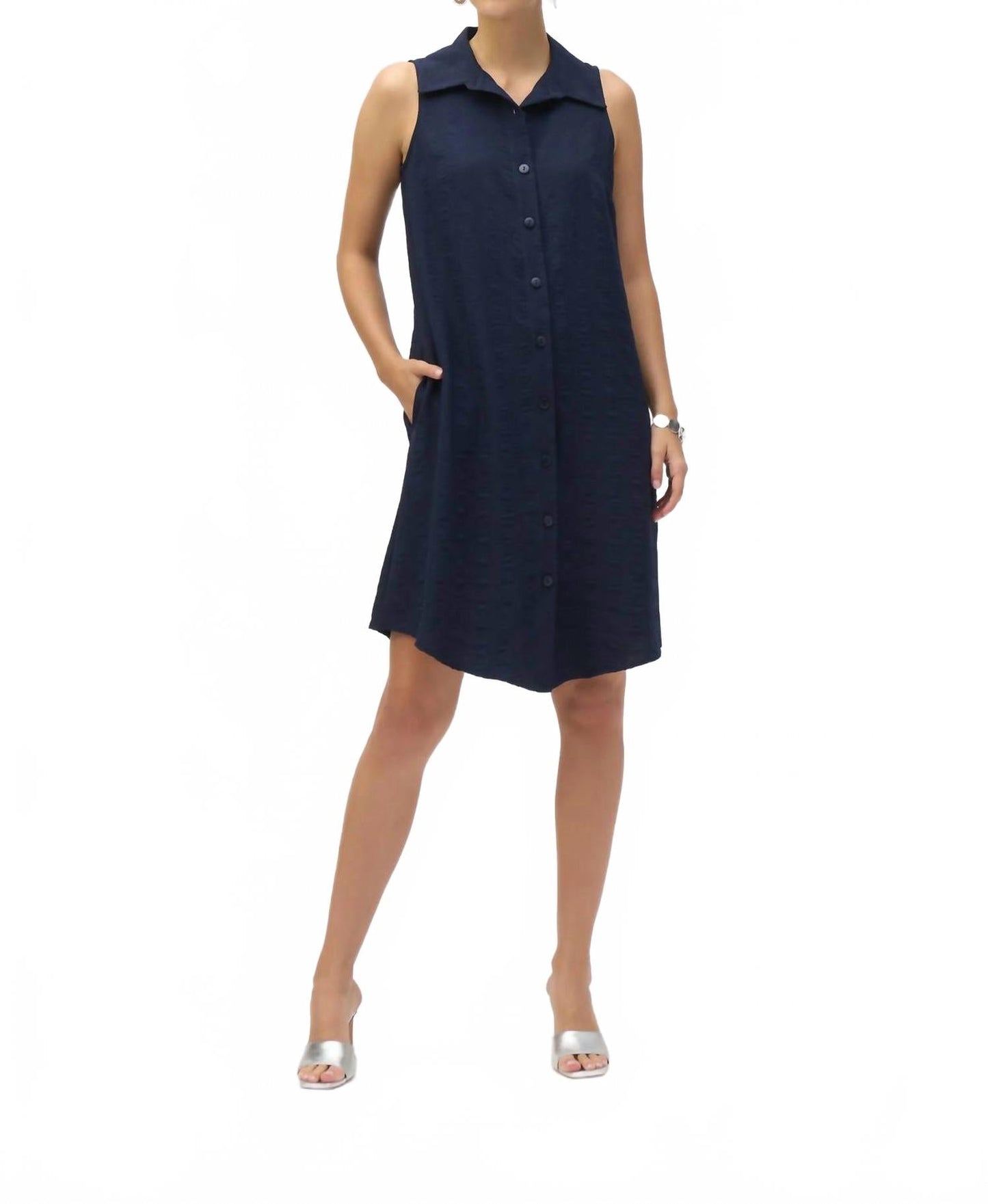 Vestido sin mangas color azul