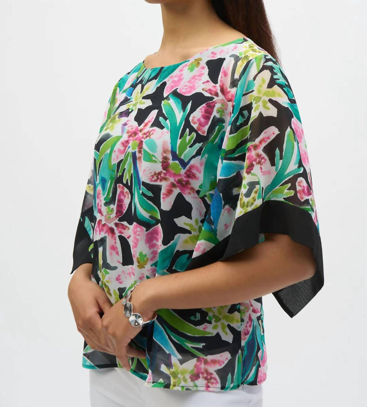 Top de gasa color negro