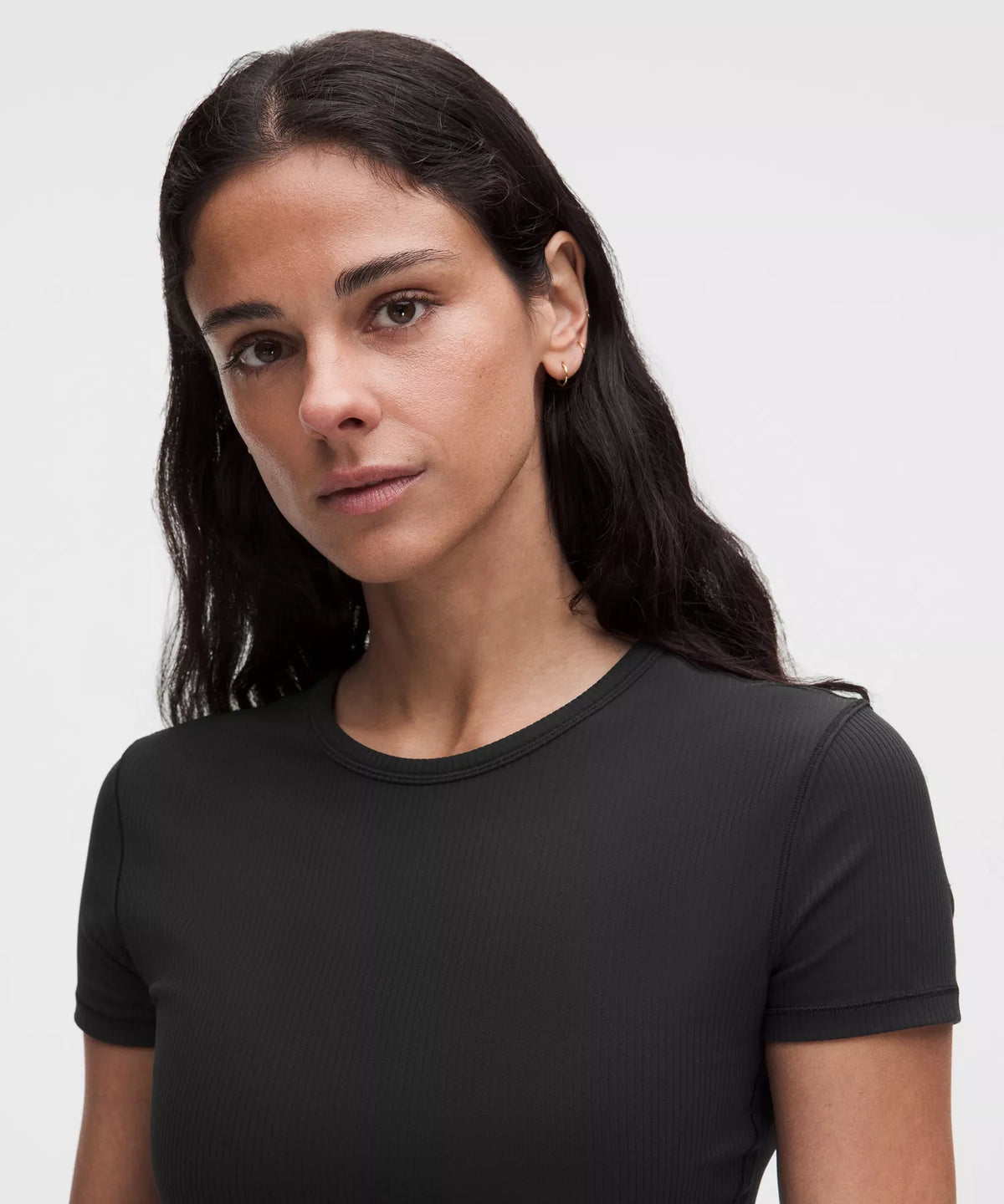 Camisa de manga corta con tejido acanalado