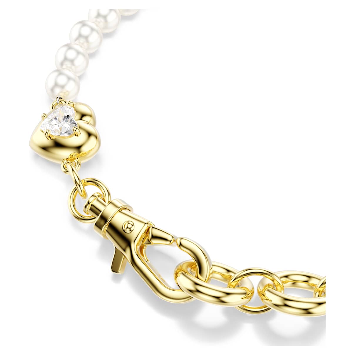 Pulsera color blanco y dorado