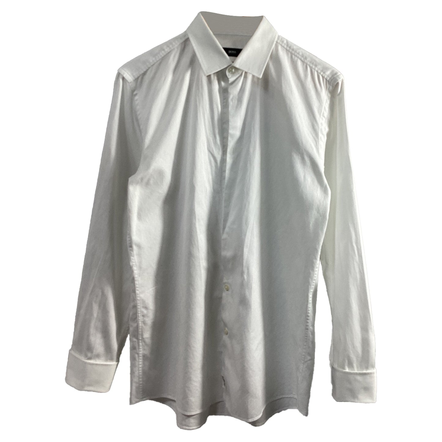 Camisa de algodón de corte ajustado color blanco
