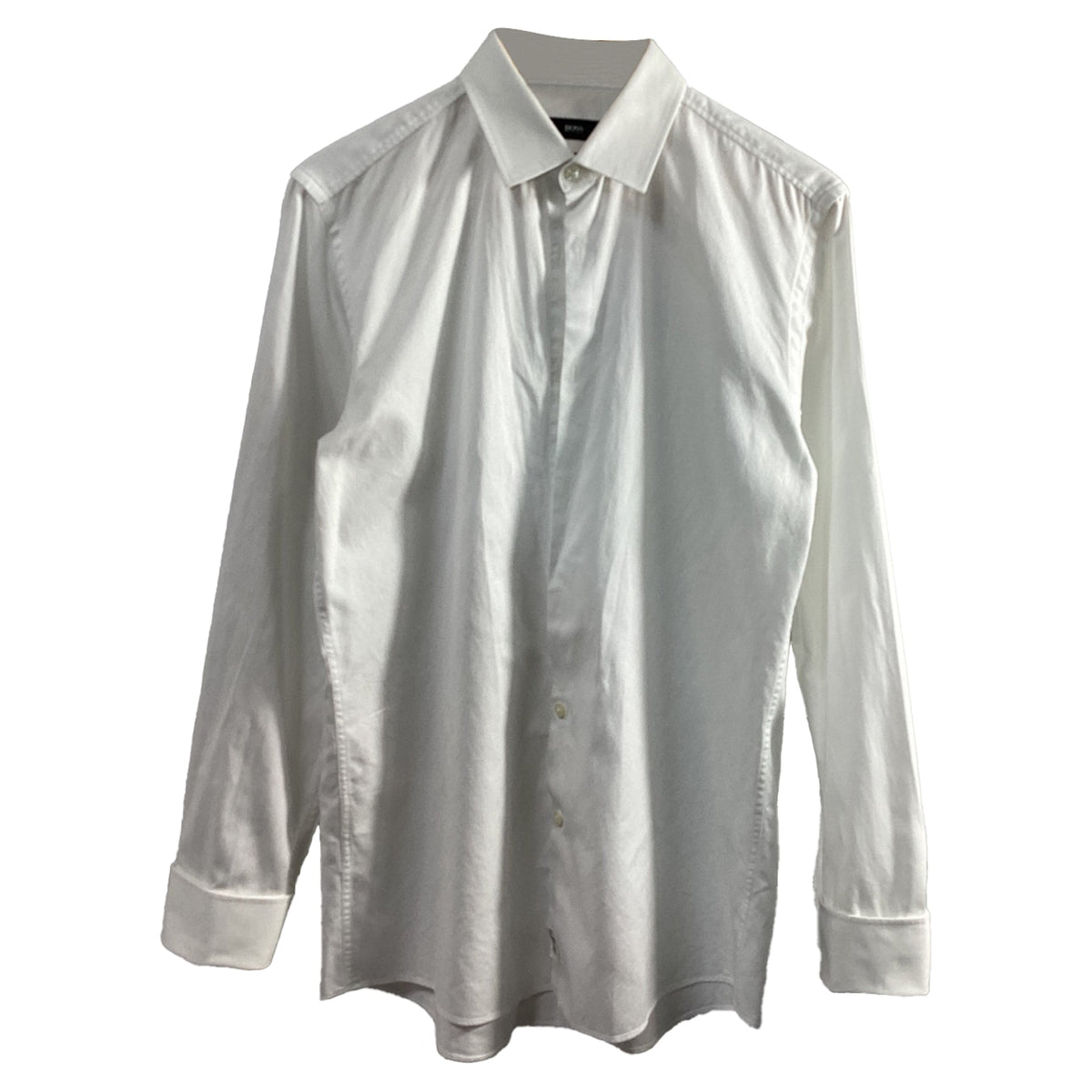 Camisa de algodón de corte ajustado color blanco