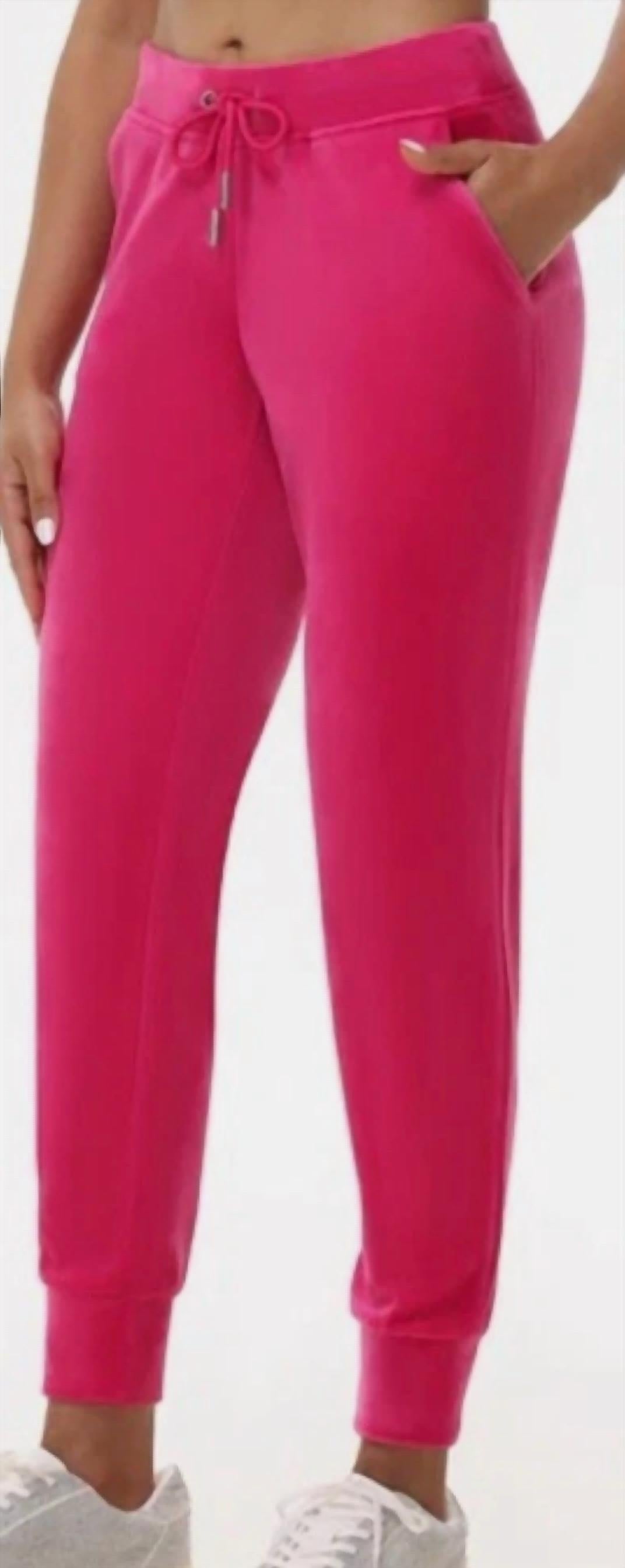 Pantalón deportivo de terciopelo color rosado