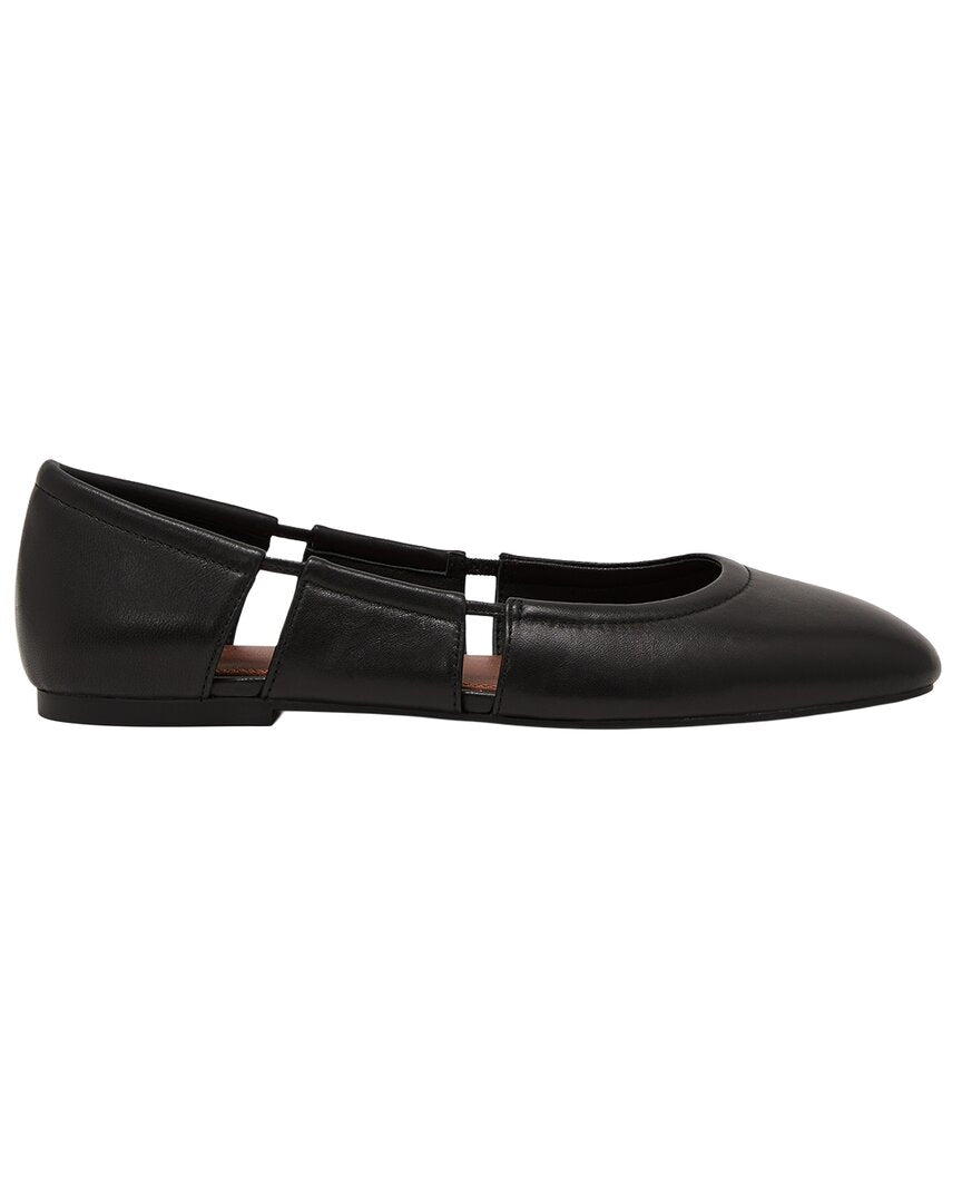 Zapatos planos de cuero