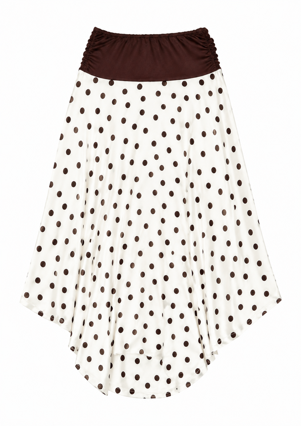 Falda midi de lunares