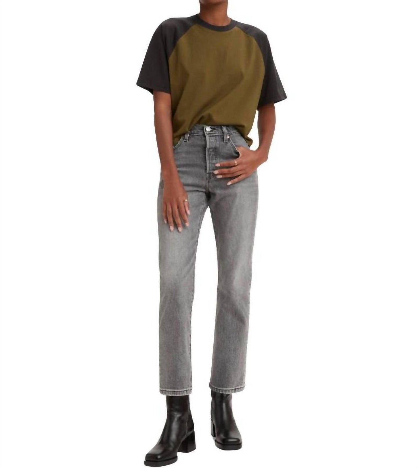 Jean color gris