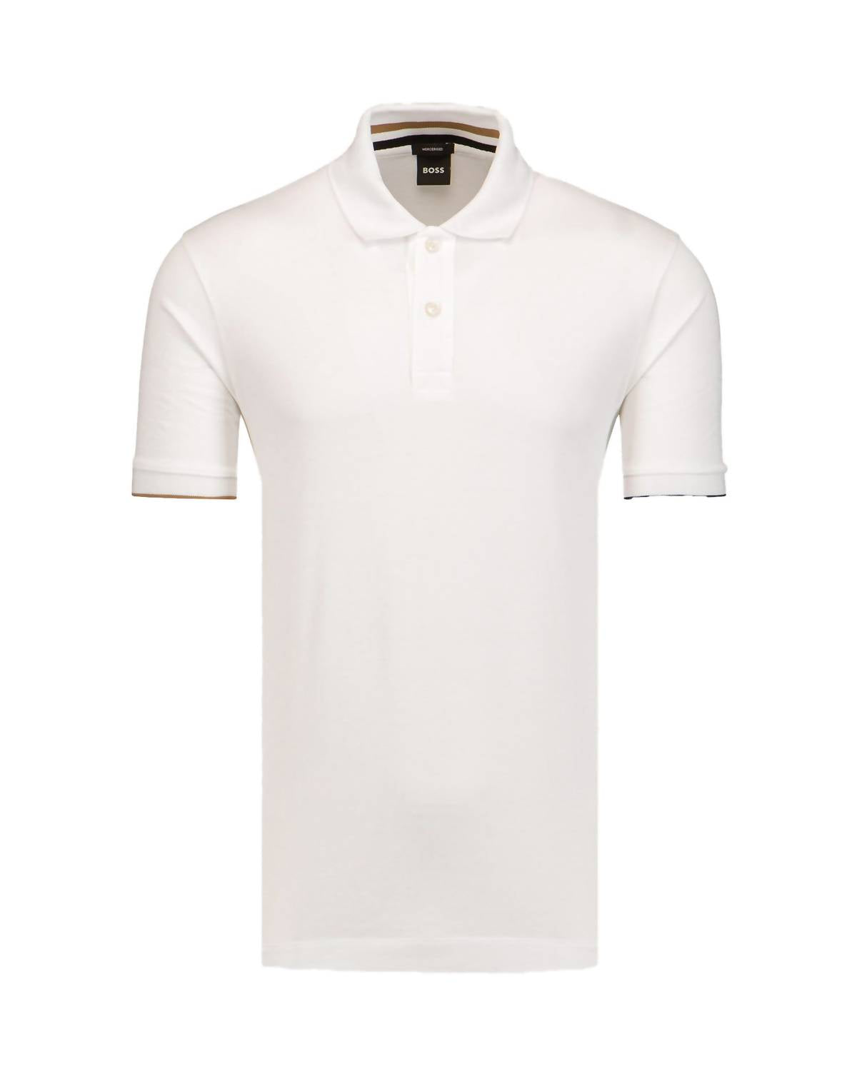 Polo de hombre de algodón color blanco