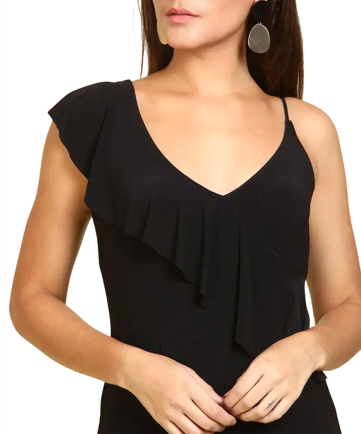 Enterizo con boleros color negro