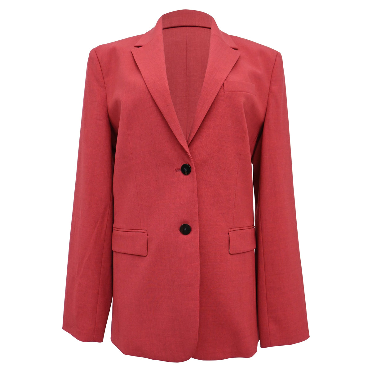 Blazer de lino color rojo