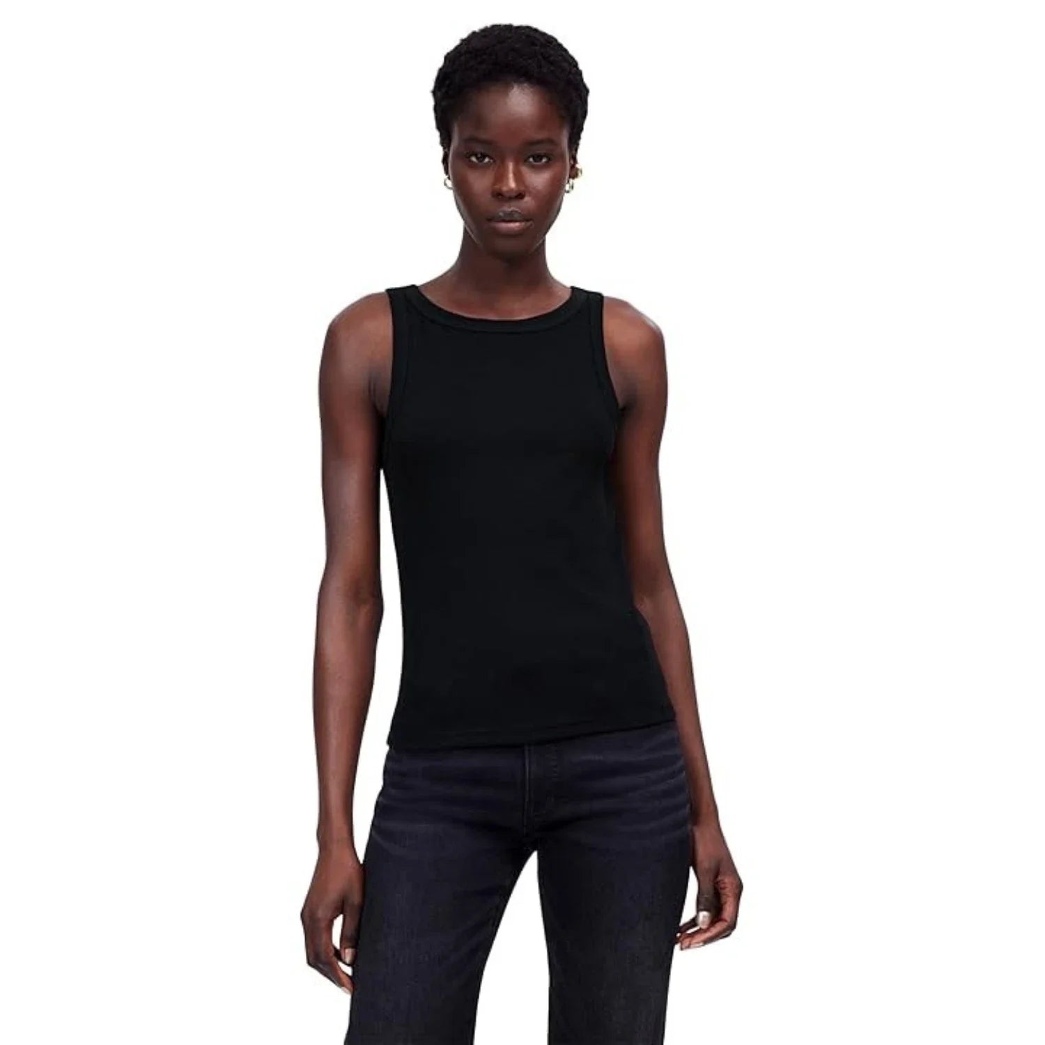 Camiseta sin mangas de mujer color negro