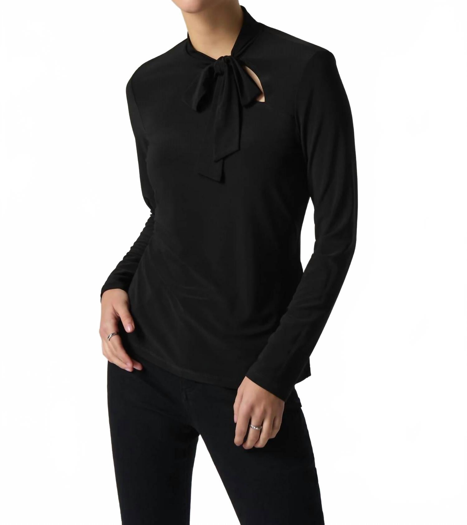 Top de manga larga color negro