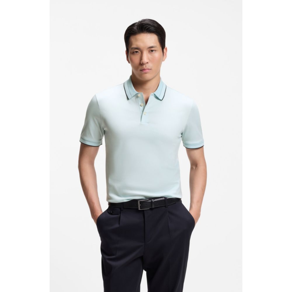 Polo de algodón de corte ajustado