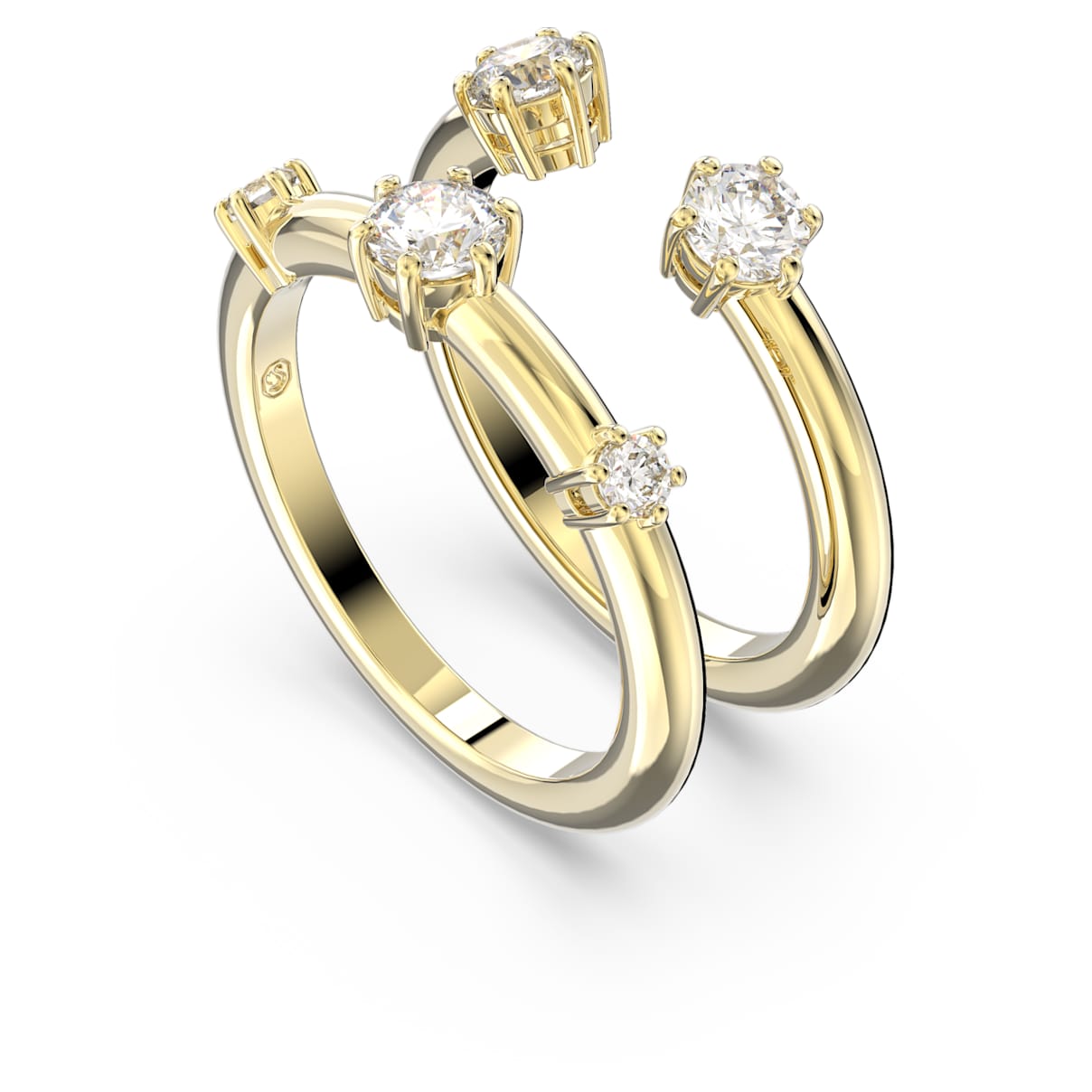 Anillo color blanco y dorado