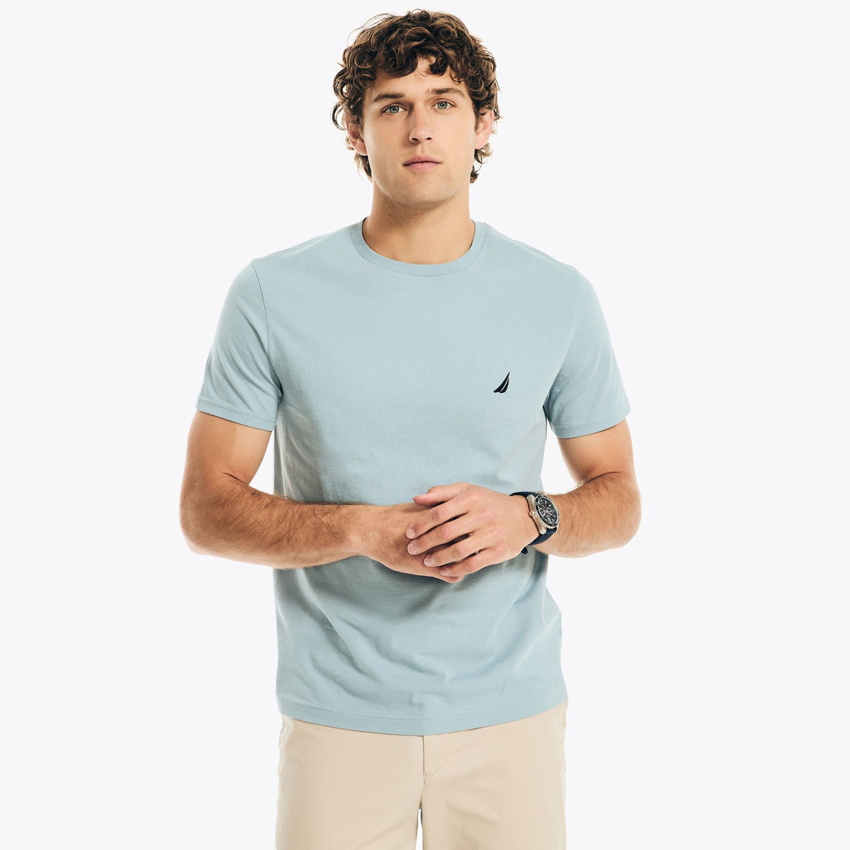 Camiseta de hombre con cuello redondo