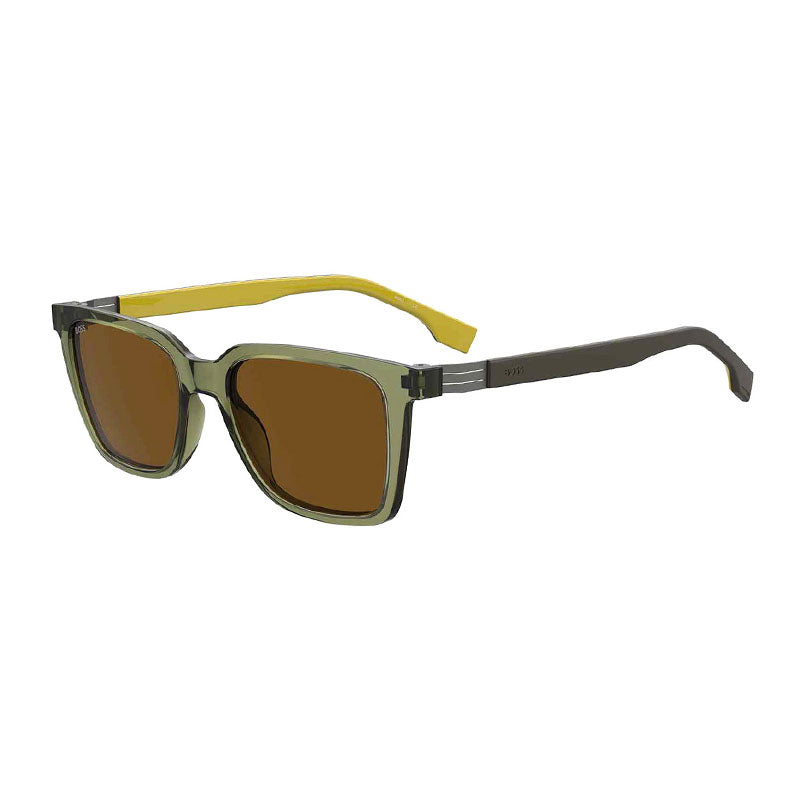 Gafas color café y verde y amarillo