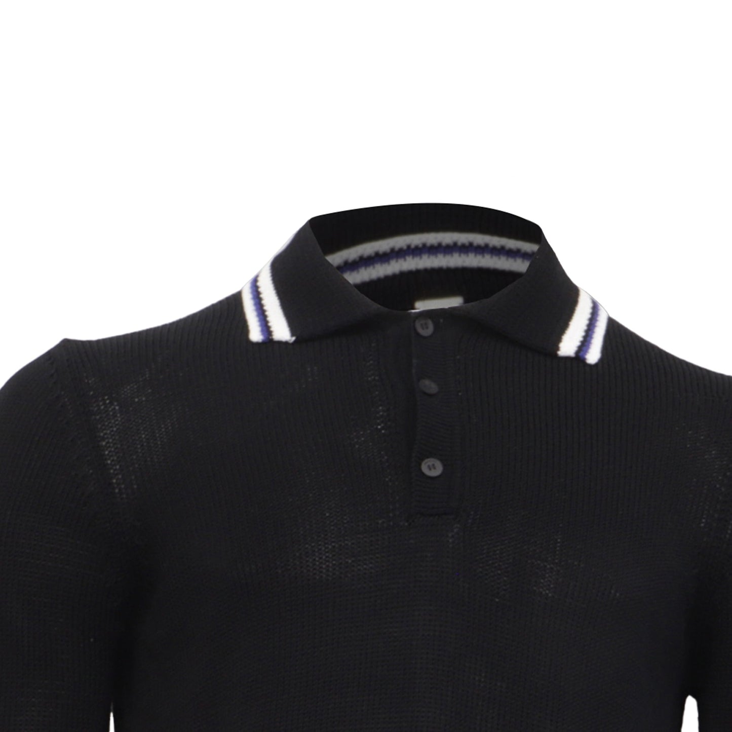 Polo de manga larga color negro