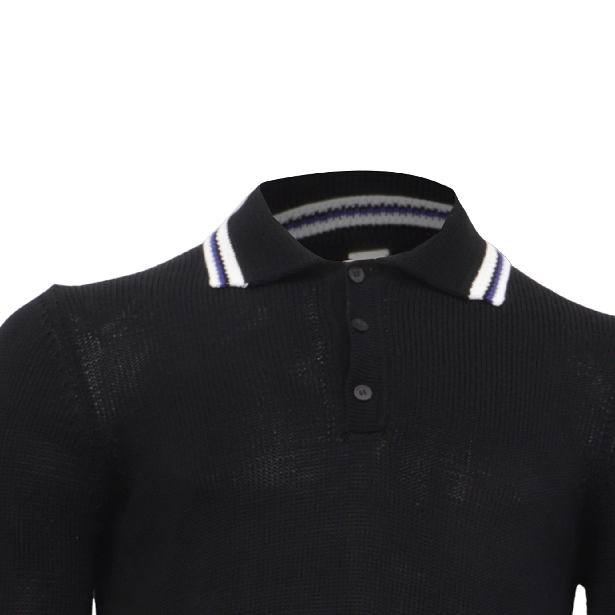Polo de manga larga color negro