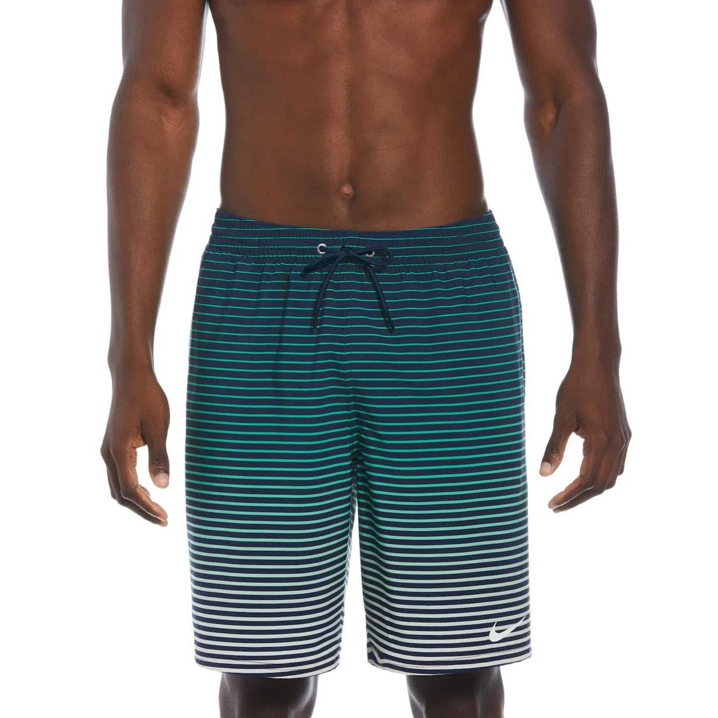 Pantaloneta de baño de hombre a rayas color azul marino