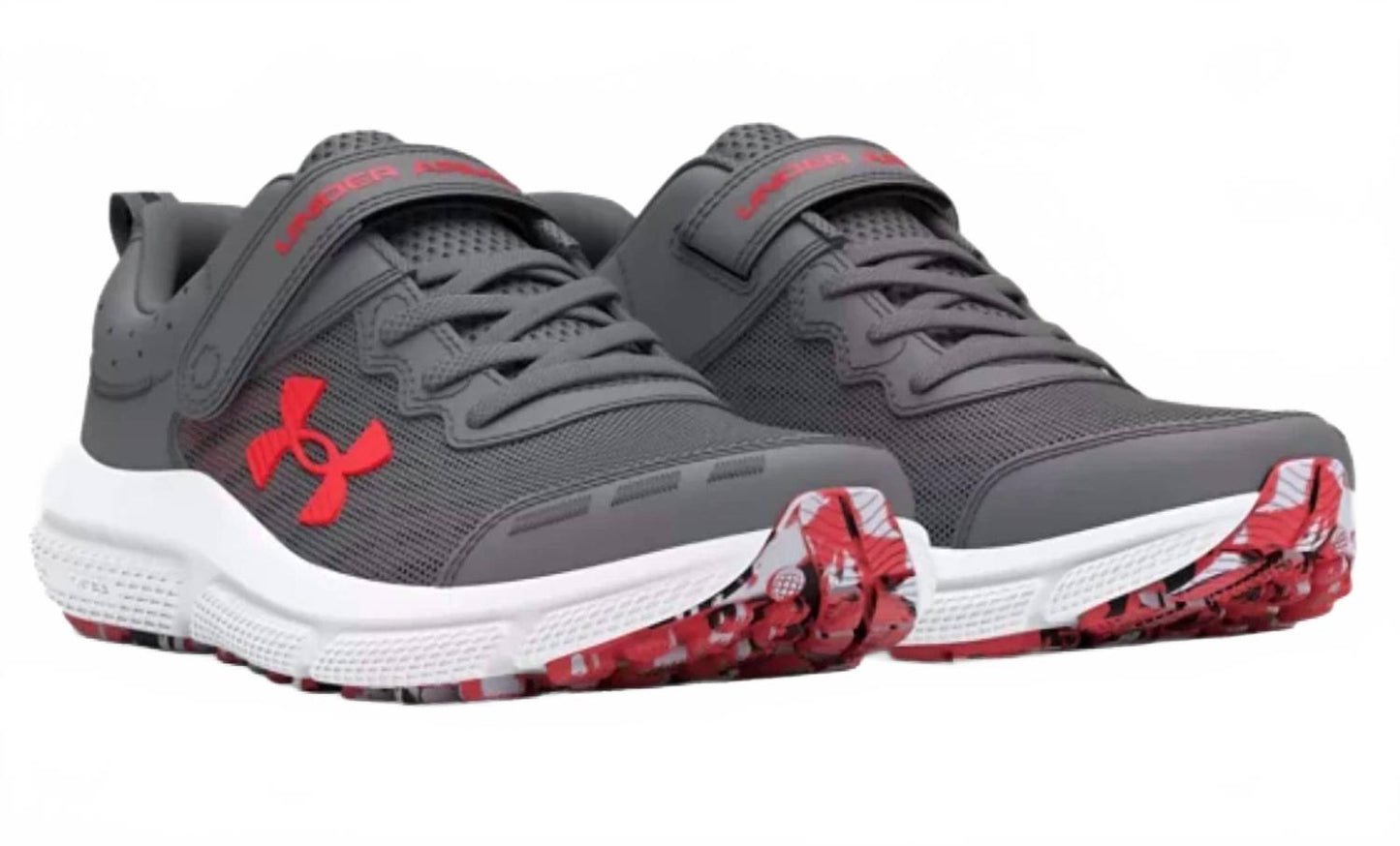 Tenis para niño color negro y gris y rojo