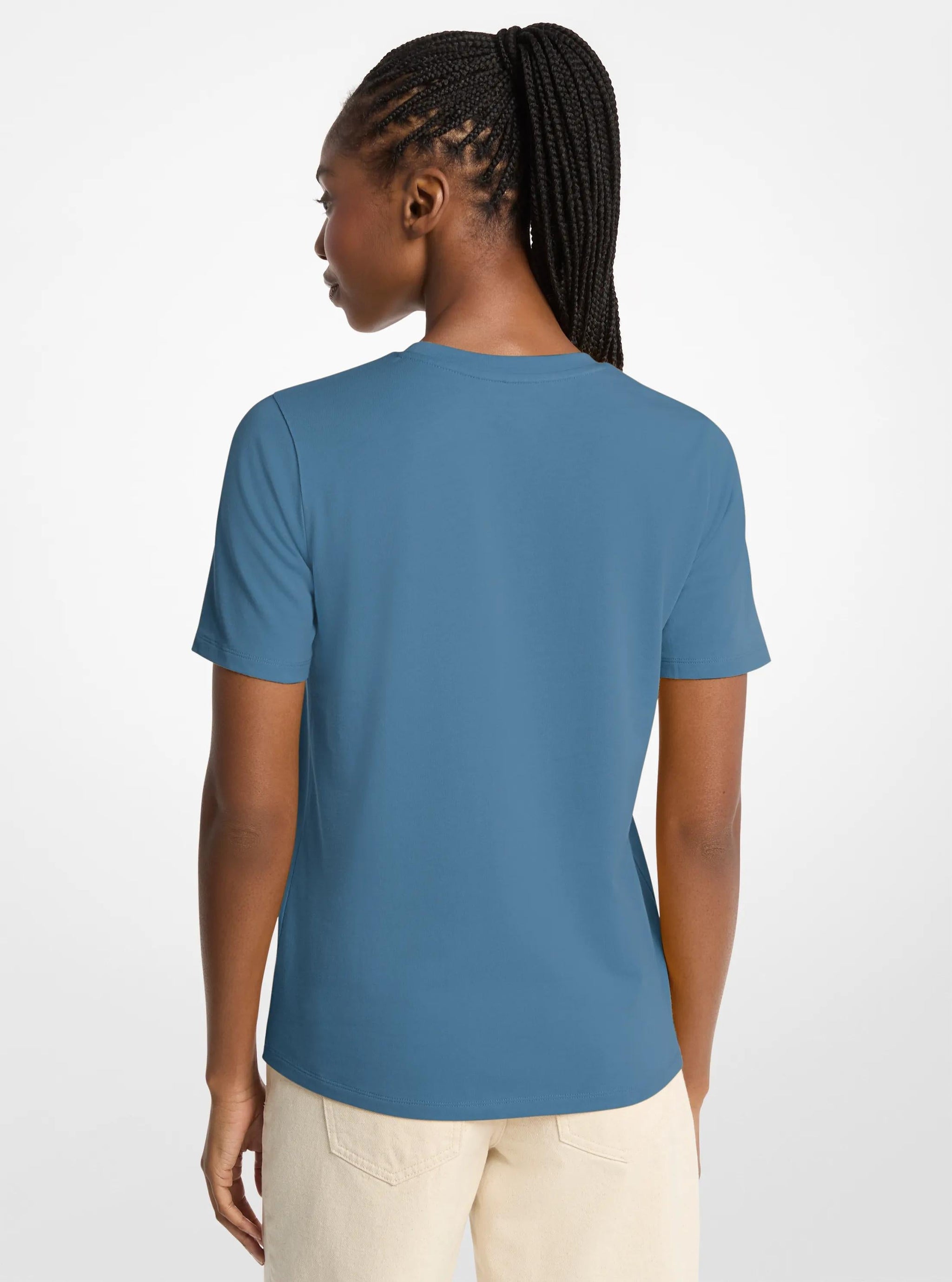 Camiseta de algodón con lentejuelas
