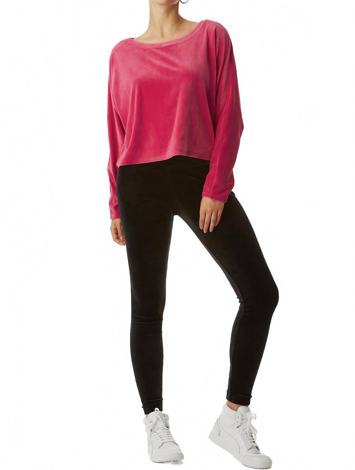 Leggings de terciopelo color negro