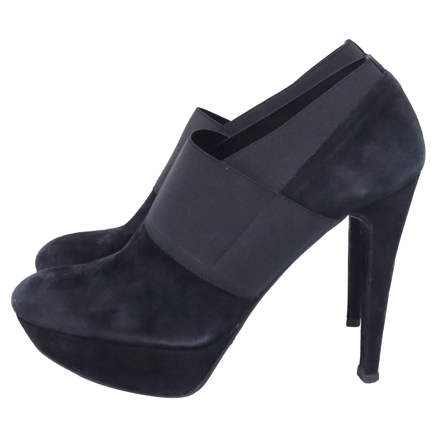Botines de gamuza con plataforma color negro