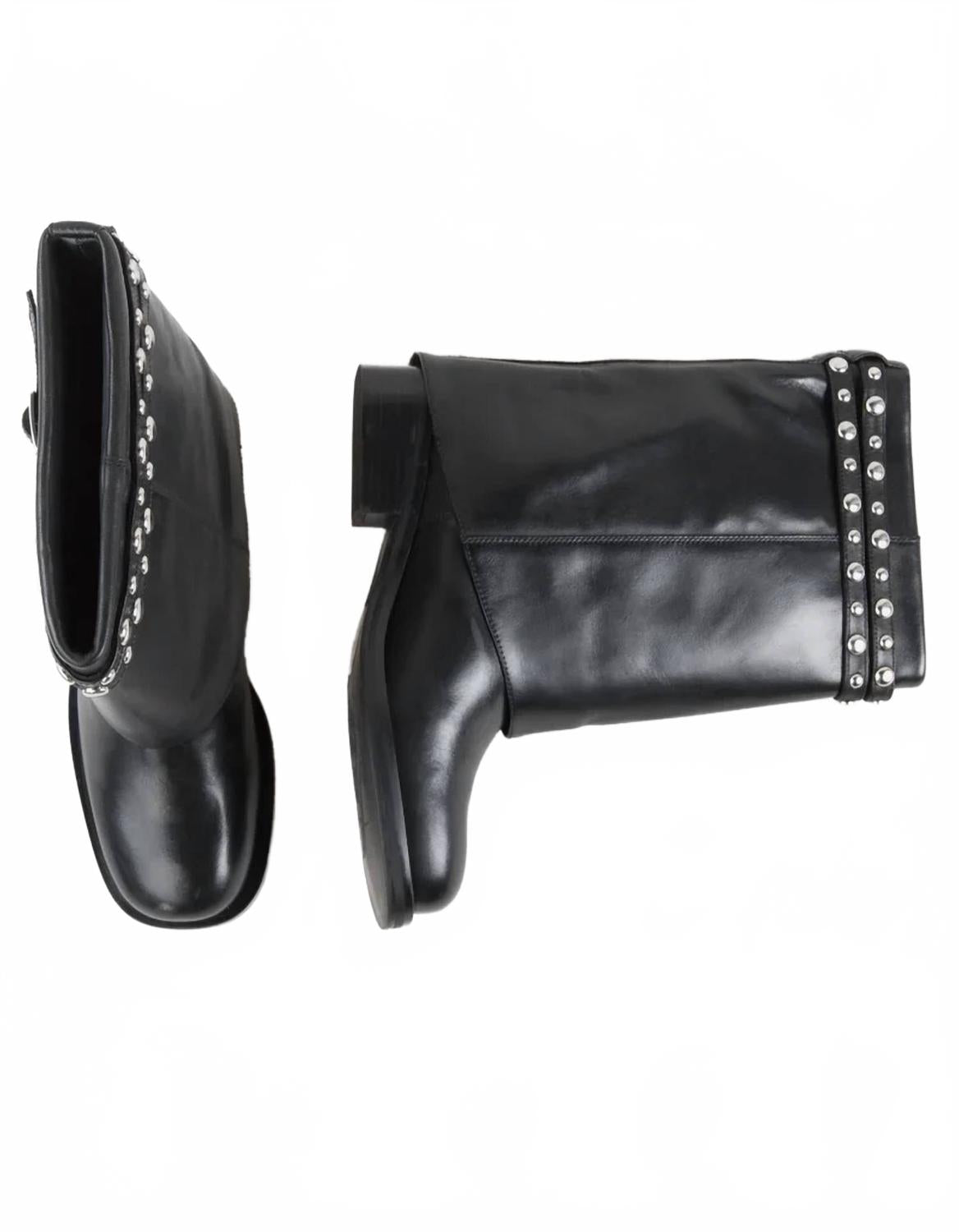 Botas de mujer de cuero color negro