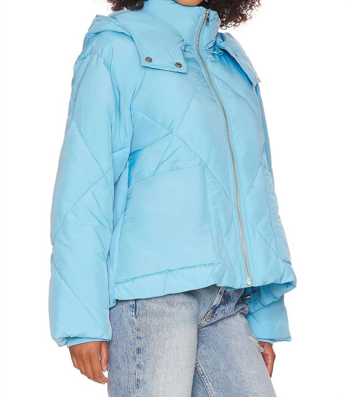 Chaqueta acolchada color azul