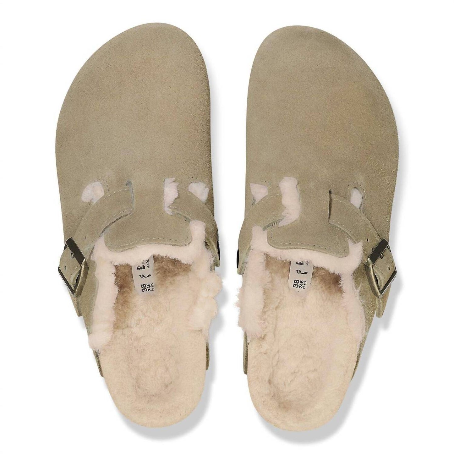 Zuecos de mujer color taupe