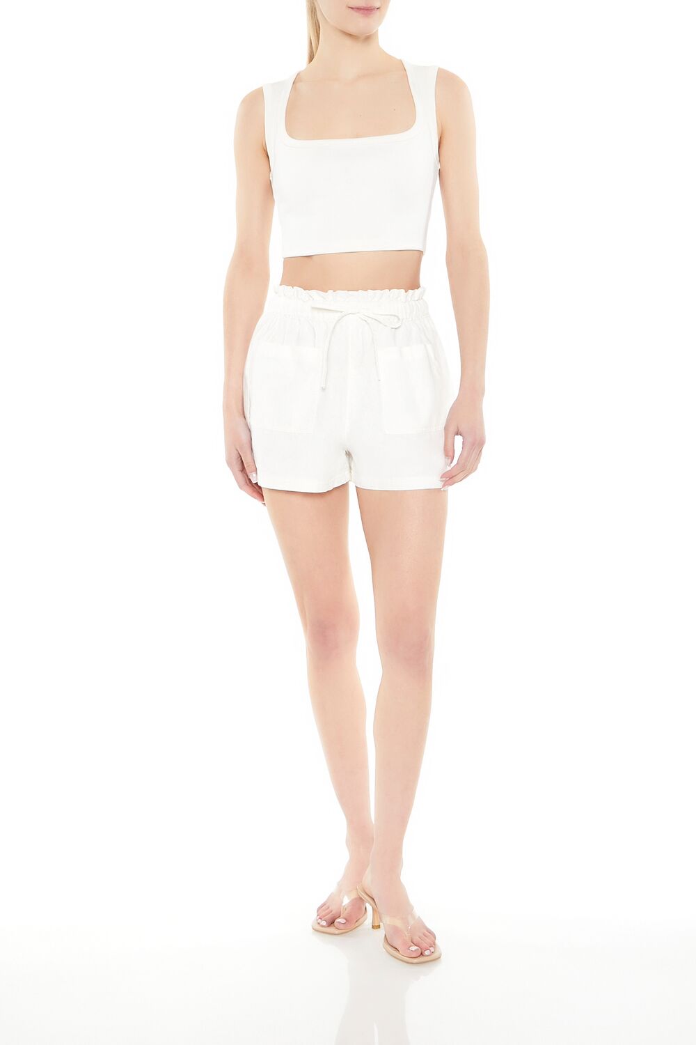 Short de mezcla de lino