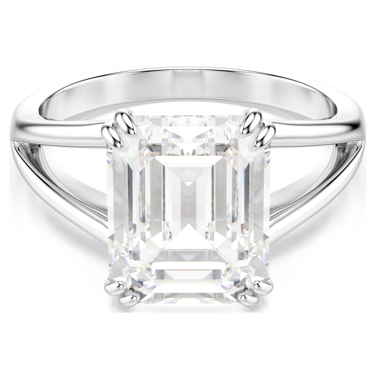 Anillo color blanco y plateado